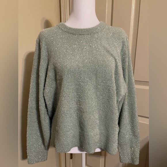 Old Navy Sweaters - Old Navy Seafoam Green Sparkle Sweater L